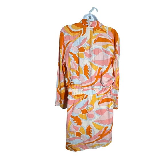 MANGO Psychedelic blouson dress size small long sleeves - Picture 4 of 8